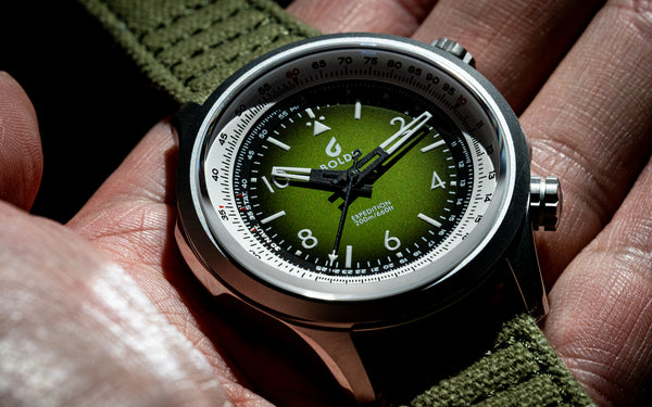 BOLDR’s First Slide Rule Bezel Timepiece, The Expedition Enigmath