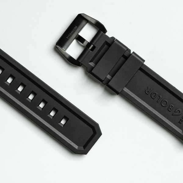 Druber® FKM Rubber Strap - DLC Black